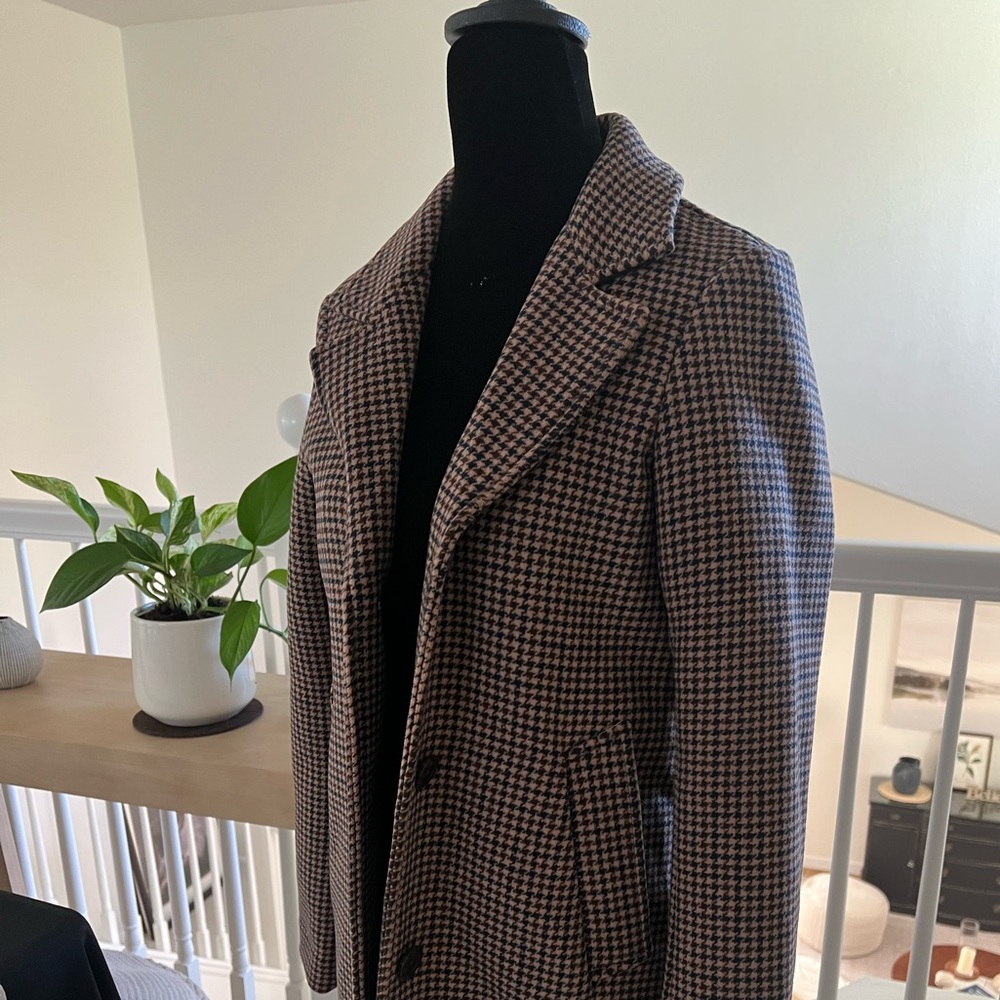 Abercrombie & Fitch The A&F Dad Coat – Houndstooth Check – Never worn